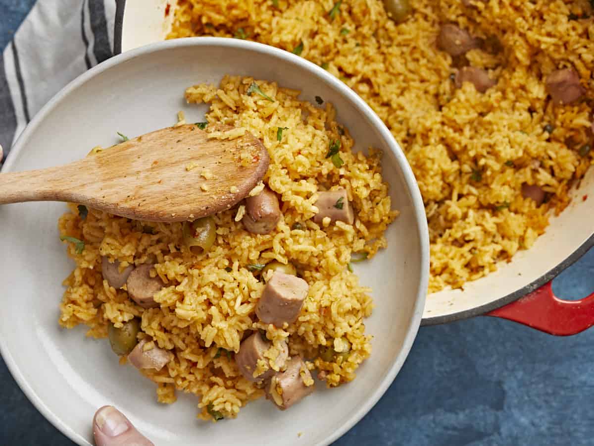 Rice with Vienna Sausage - Instant Pot - Aida's Kitchen