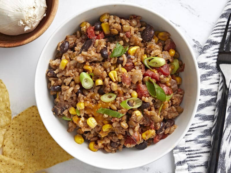 Southwest Lentils And Rice Skillet - Budget Bytes