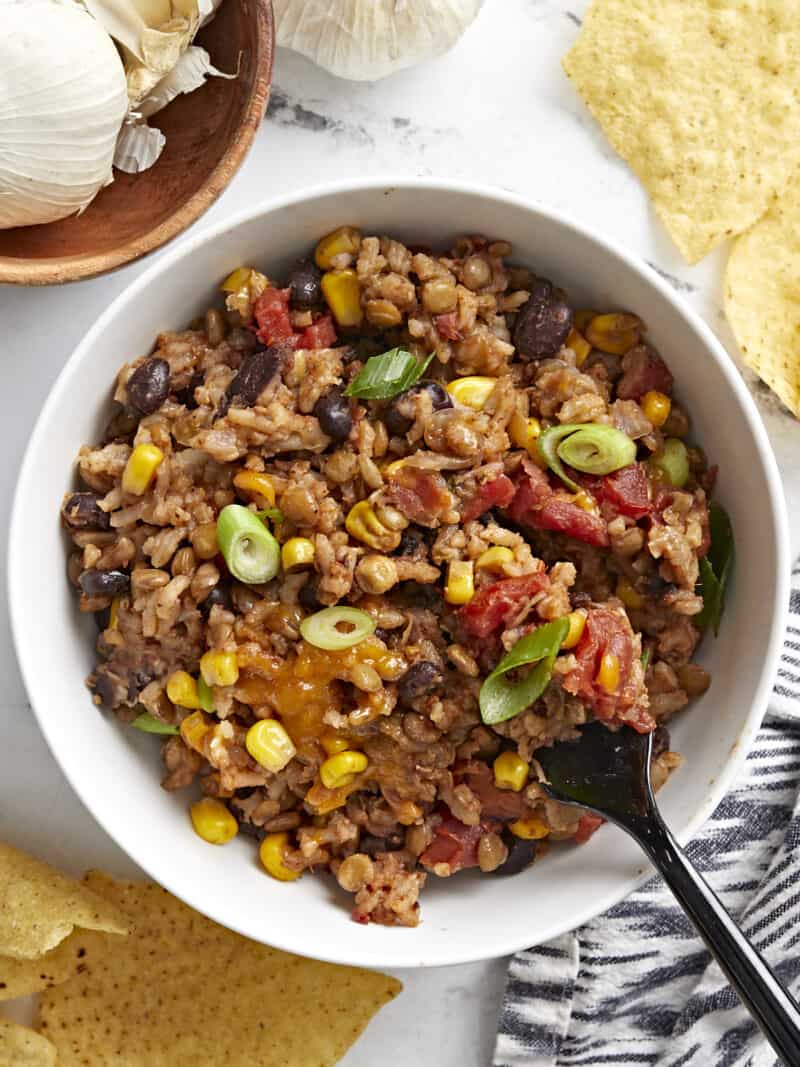 Southwest Lentils And Rice Skillet - Budget Bytes