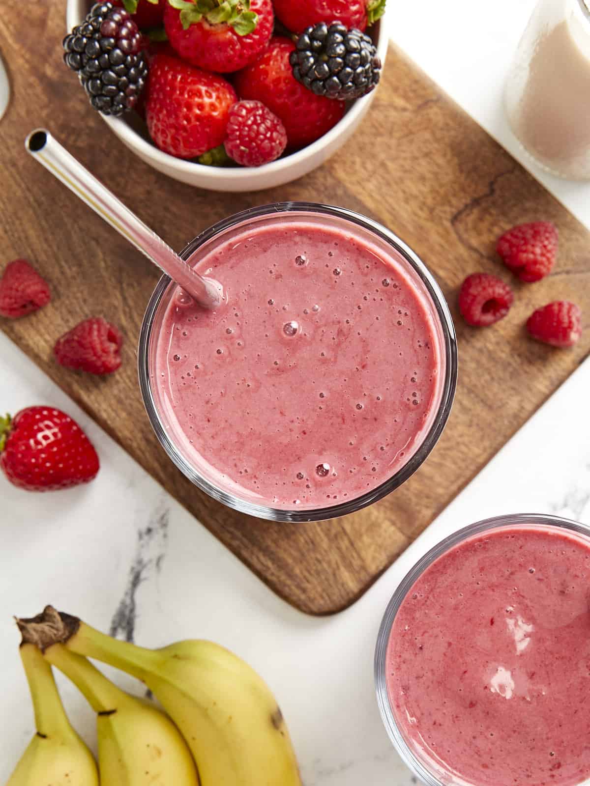 Mixed Berry Smoothie - Budget Bytes