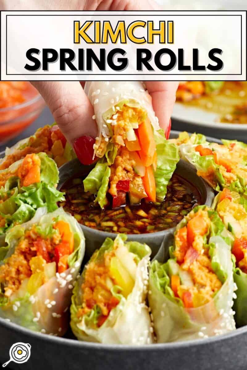 kimchi spring rolls pin.