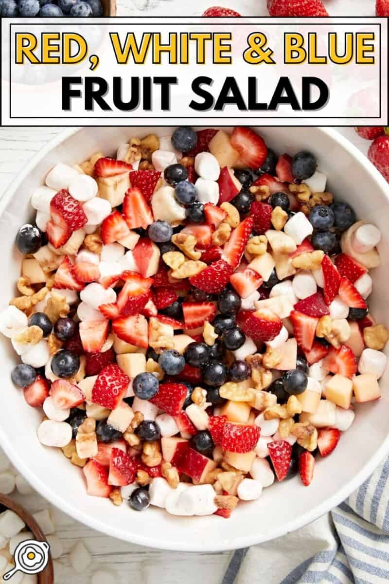 red white and blue fruit salad pin.