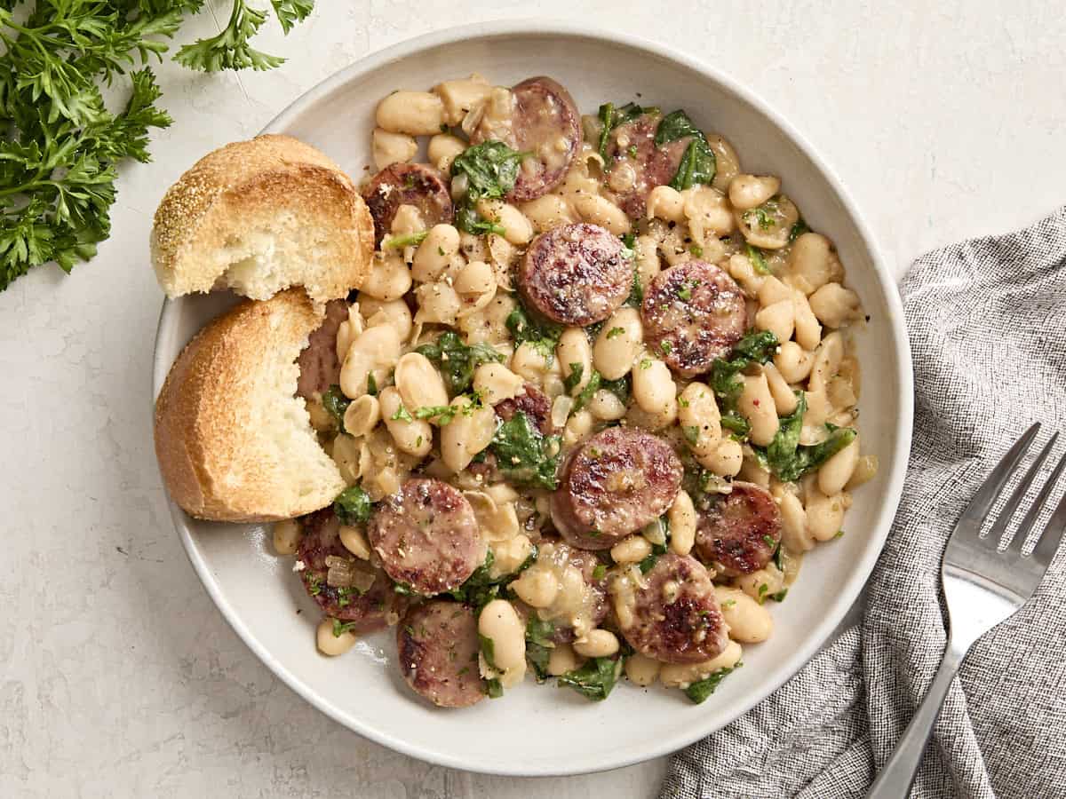 Chicken Sausage White Bean Skillet