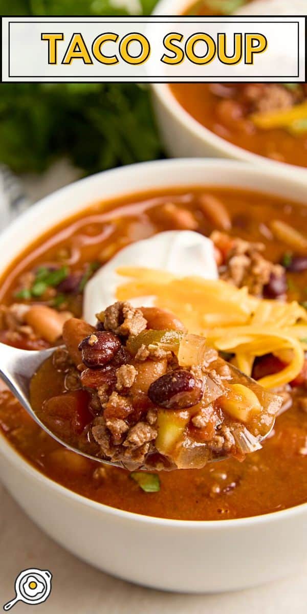 taco soup pin image