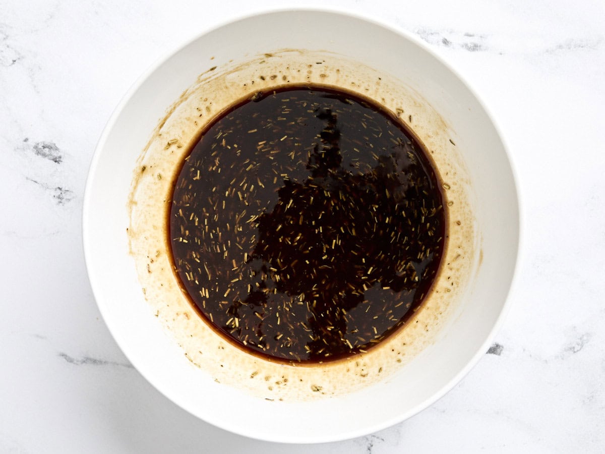 A steak marinade in a bowl.