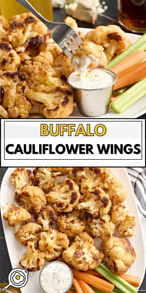 buffalo cauliflower wings pin image