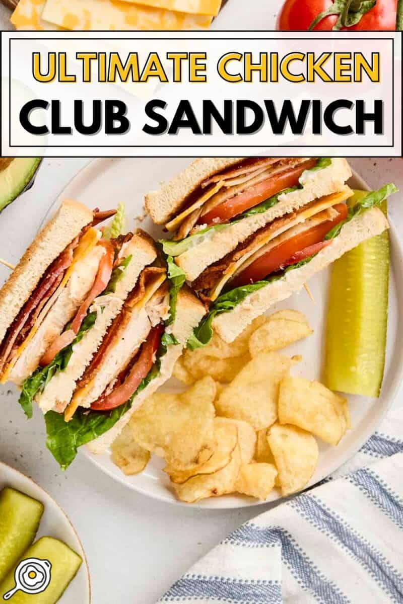 chicken club sandwich pin image