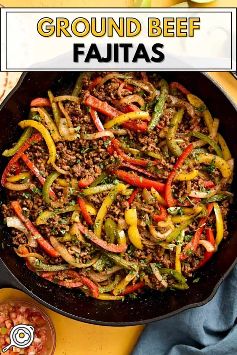 ground beef fajitas pin image