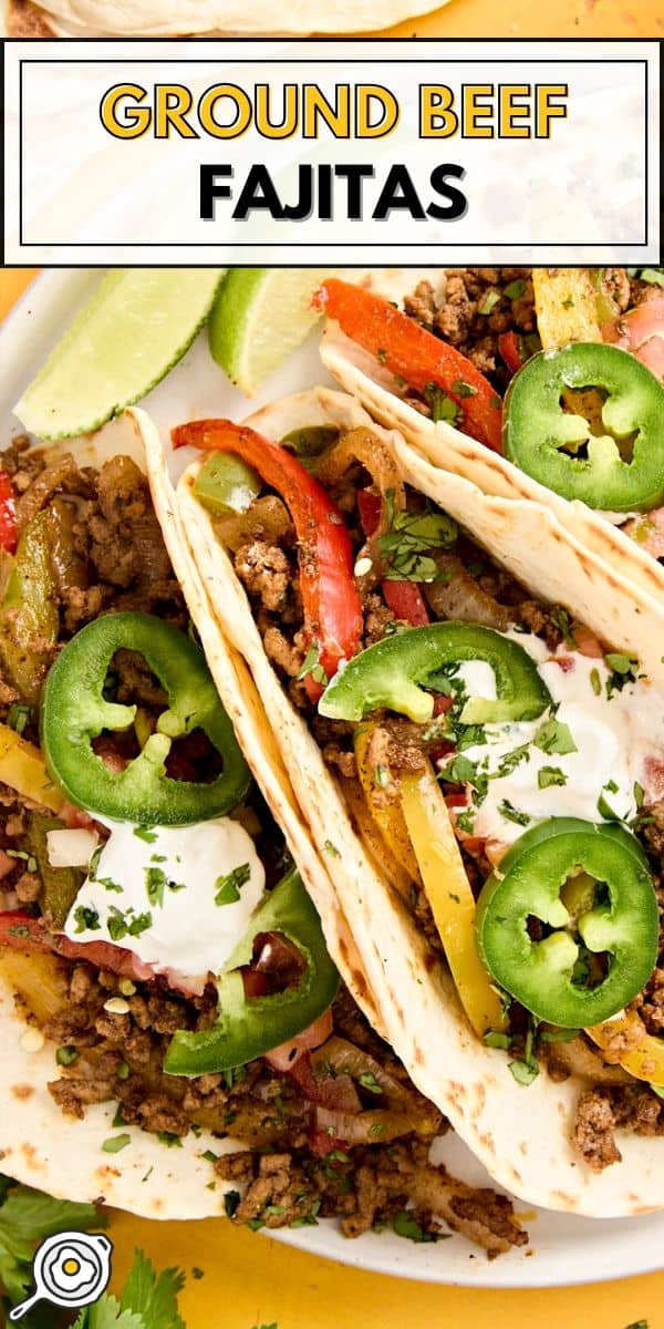 ground beef fajitas pin image