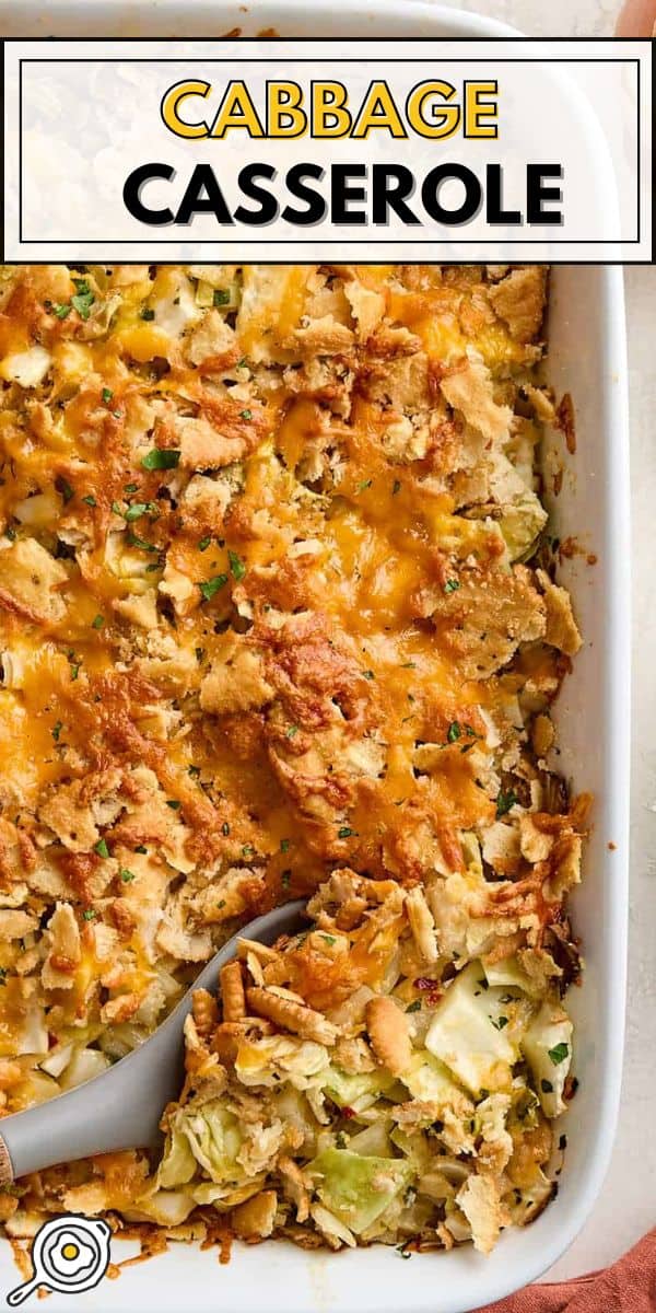 Cabbage casserole pin image